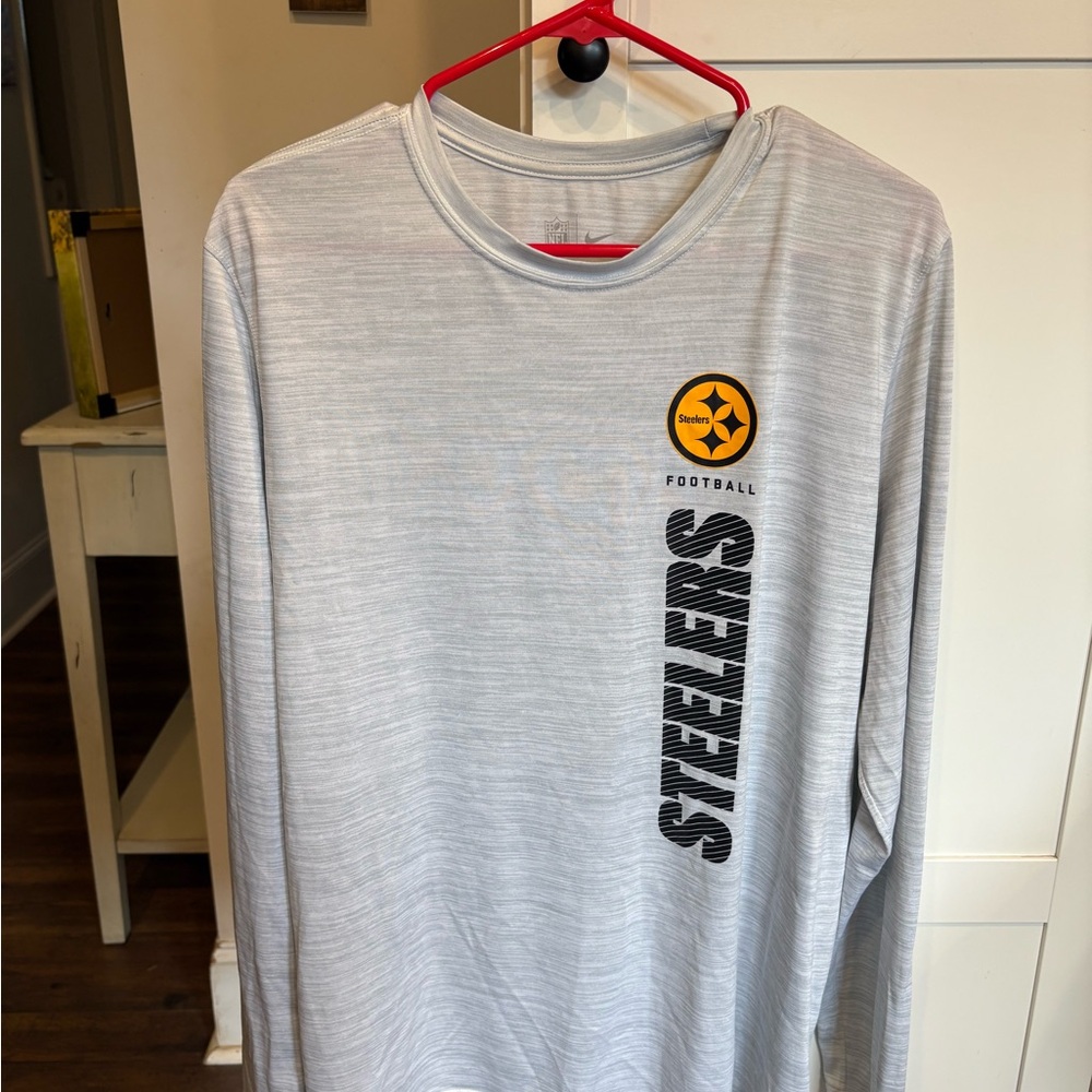 Nike Gray Steelers Long Sleeve Men's Tee